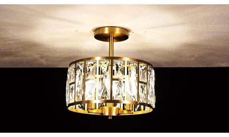 Mercer41 Kyersten 12" 3-Light Crystal Semi Flush Mount
