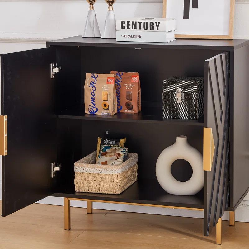 Mercer41 31.5" Modern Accent Cabinet With Shelve