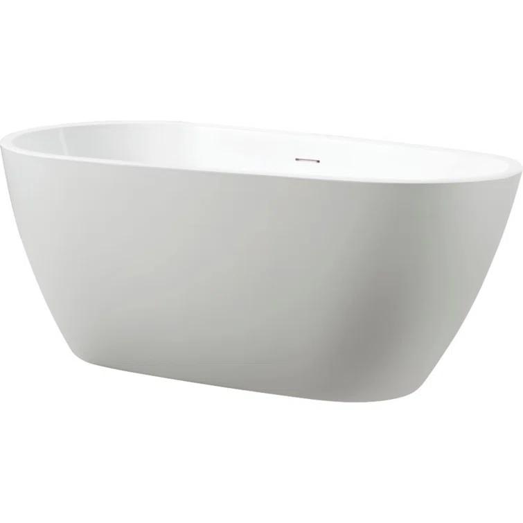 Vanity Art Freestanding Soaking Acrylic Bathtub VA6515-S-BN