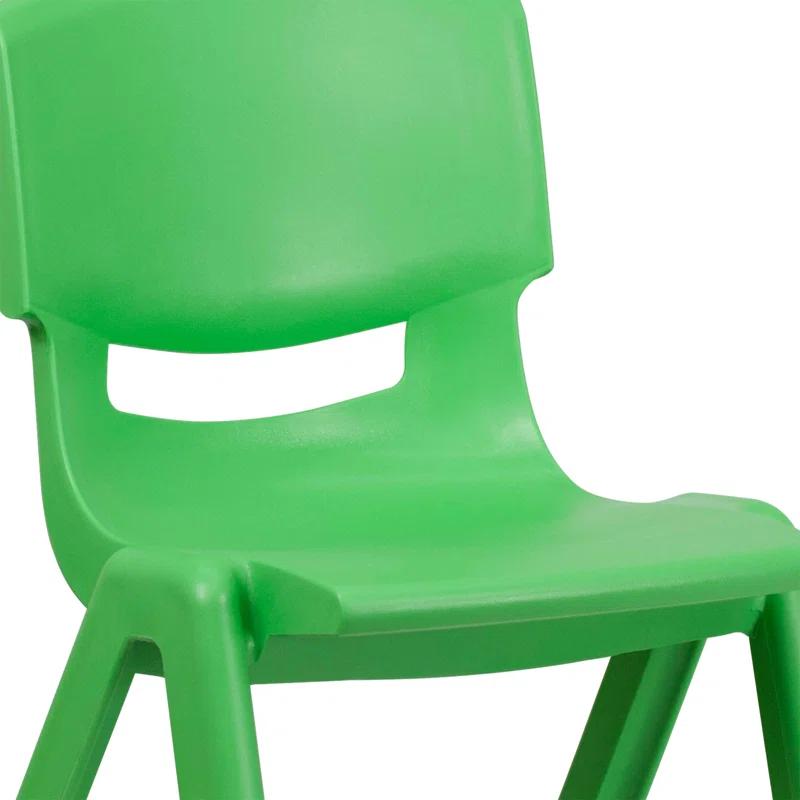 Flash Furniture Goddard Plastic Stack School Chair with Seat, 3rd-7th School Chair (Set of 4)