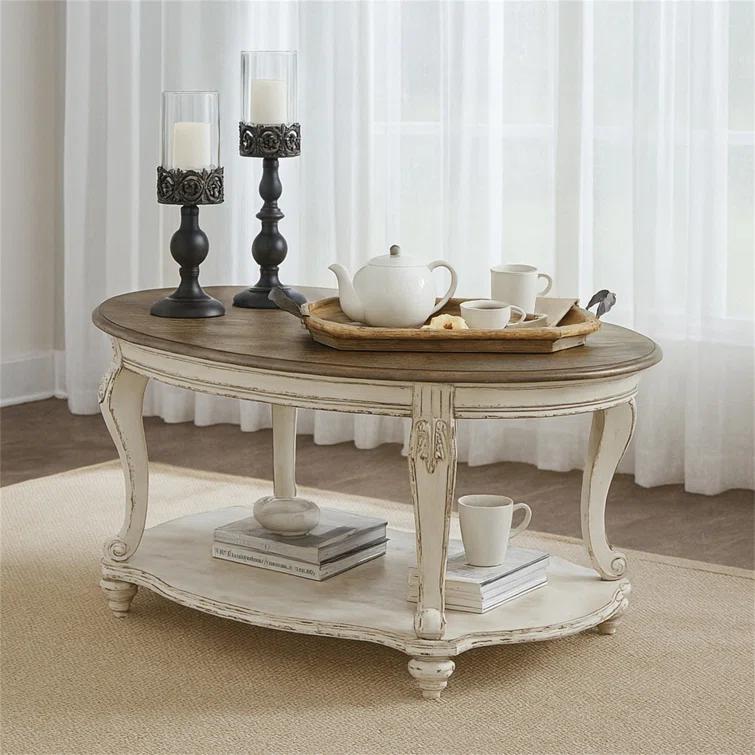 Signature Design By Ashley Casual Realyn Coffee Table White/Brown