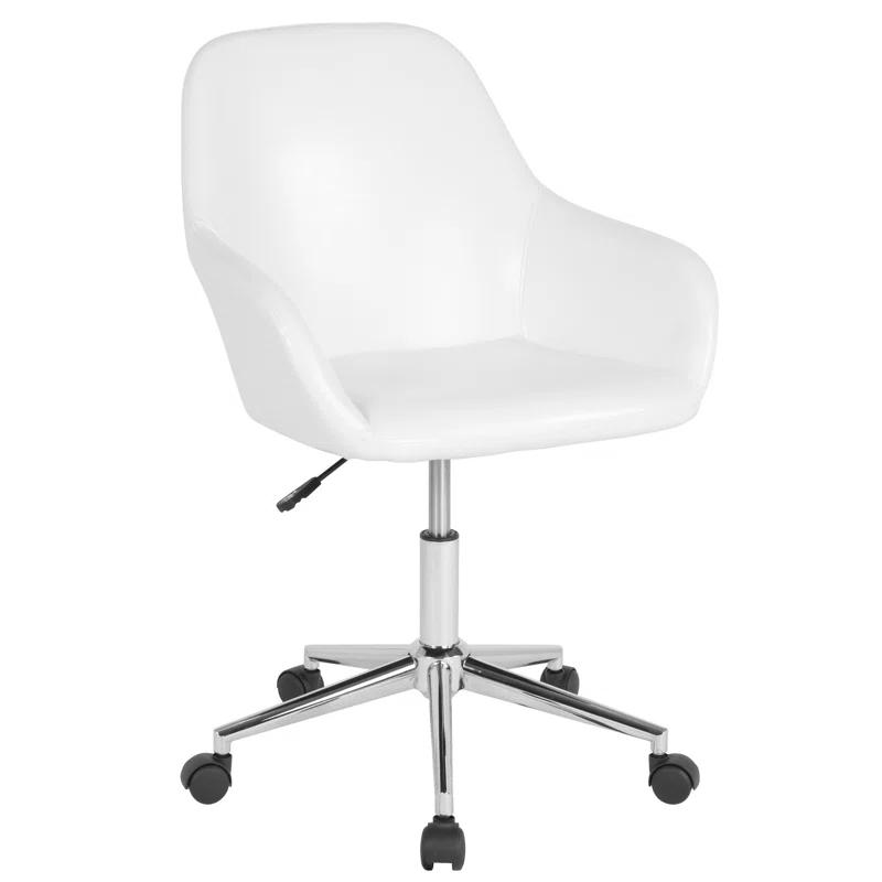 Flash Furniture Cortana Contemporary Home & Office Mid-Back LeatherSoft Upholstered Swivel Chair