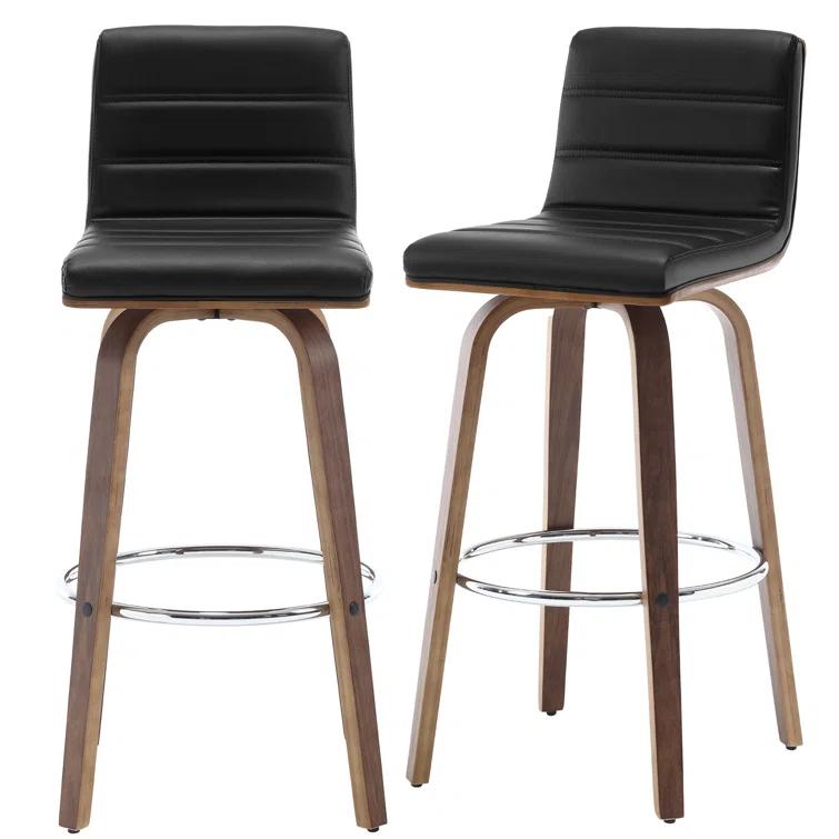Corrigan Studio® Upholstered Swivel Stool (Set of 2)