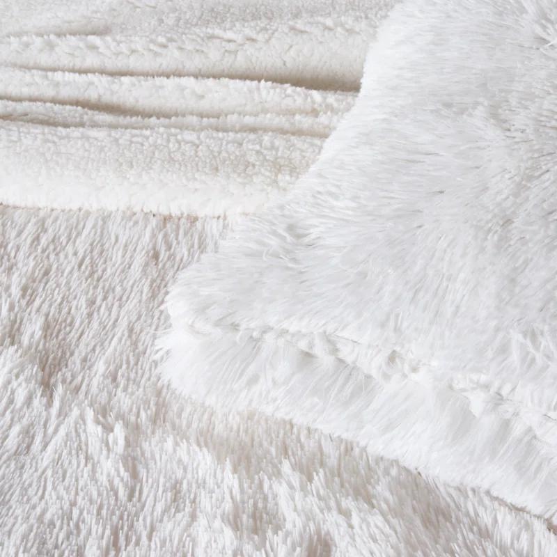 Chanasya Shaggy Shaggy Super Elegent Sherpa Long Fur Throw