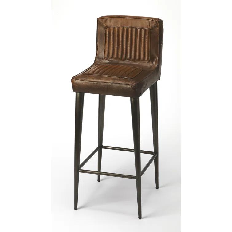 Butler Maxwell Leather 32" Bar Stool & Reviews | Perigold