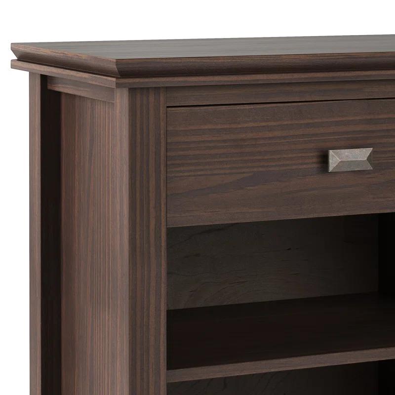 Simpli Home Artisan 24"W Solid Wood Nightstand with Drawer and Shelves