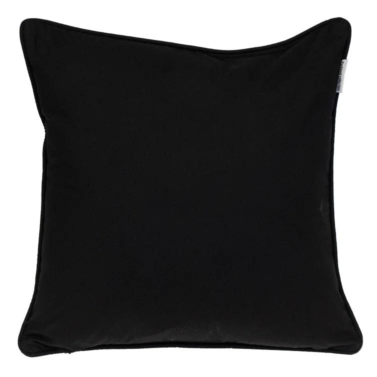 Parkland Collection George Oliver Transitional Geometric Black 20" X 20" Pillow | Wayfair