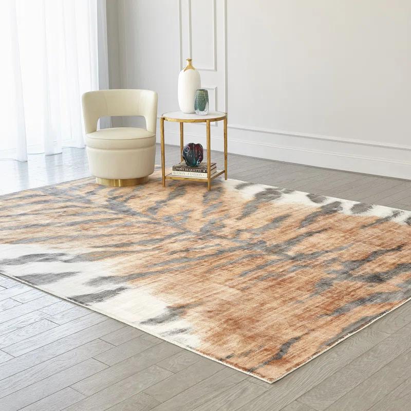 Tiger Stripe Rug-Orange