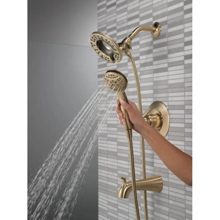 Delta Arvo Single-Function Tub Shower Faucet Set, Shower Trim Kit with In2ition Shower Head and Valve 144840-CZ-I