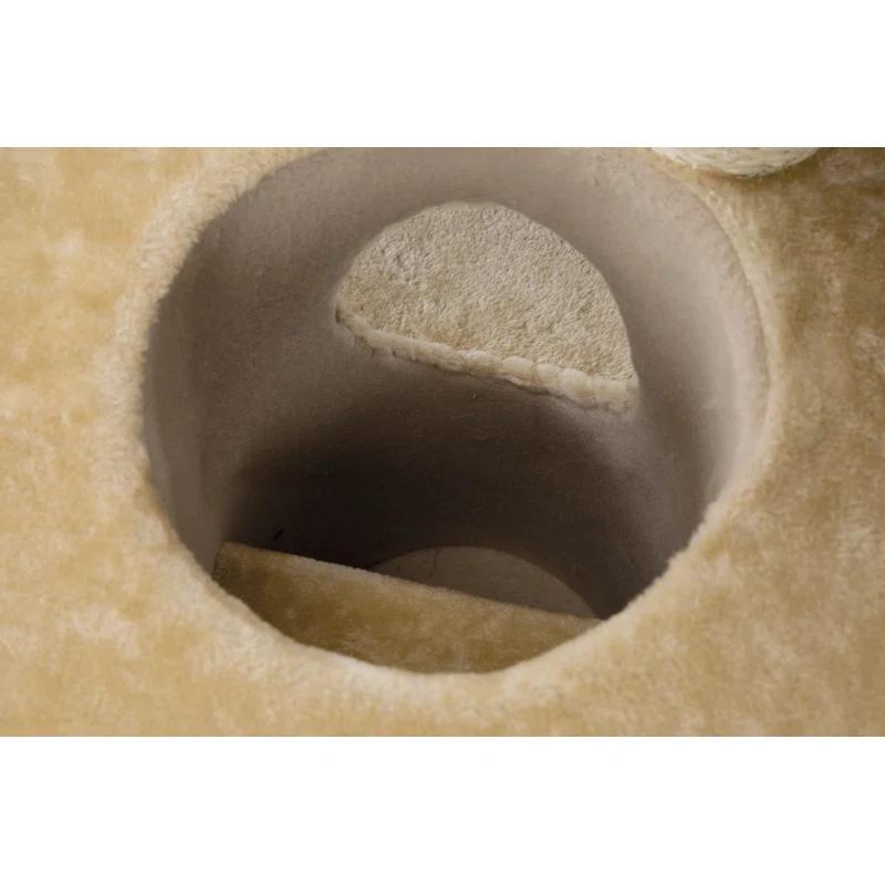 TRIXIE TRIXIE Oviedo 41" Cat Tree, 3-Level Cat Tower, Sisal Scratching Posts, Plush Condo, Tunnel, Platforms