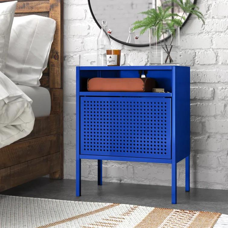 Steelside™ Zander 19'' W Metal Nightstand