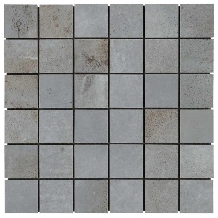 Angela Harris Fuller 11.81 in. x 11.81 in. Matte Porcelain Floor and Wall Mosaic Tile