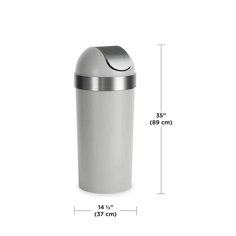 Umbra Venti Plastic Swing Top Trash Can - 16 Gallons