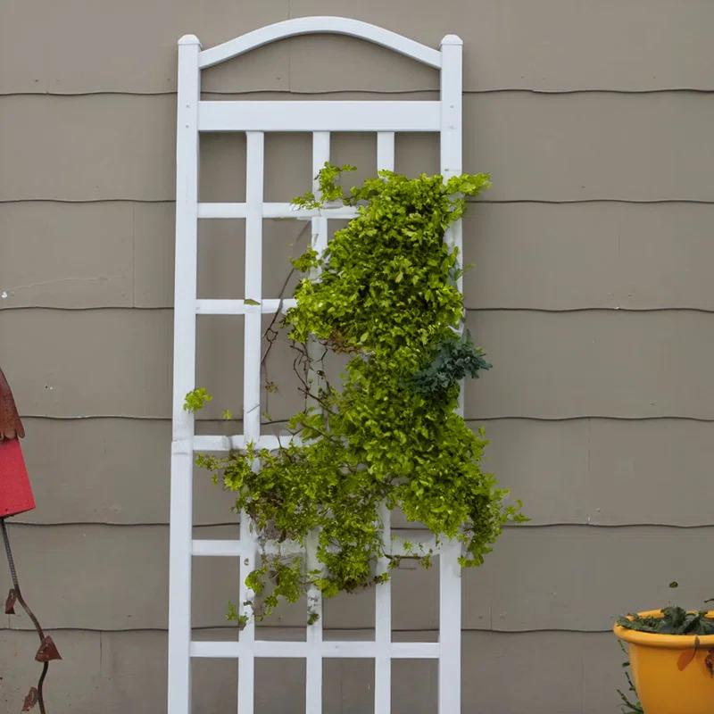 Dura-Trel Inc Dura-Trel Cambridge 28 x 75 Inch PVC Vinyl Outdoor Garden Patio Trellis