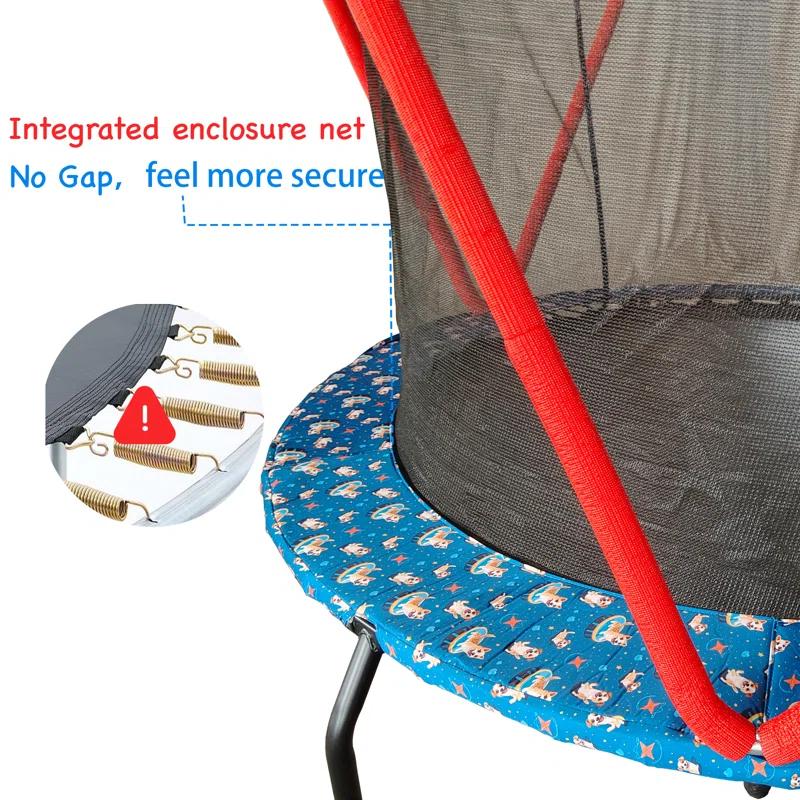 Ceballos 66'' Trampoline For Kids Toddler Indoor Outdoor Small Trampolines For Baby With Heighten Net No-Gap Design For Kids
