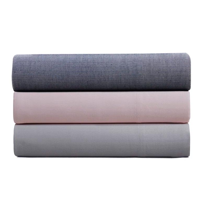 Kathy Ireland Home Kathy Ireland Herringbone Twill 4 Piece Cotton Sheet Set (King or Queen) (Set of 4)