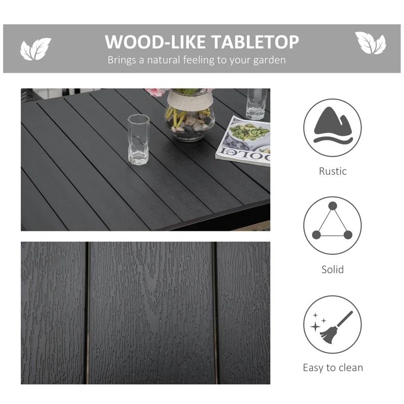 Outsunny Rectangular Outdoor Dining Table