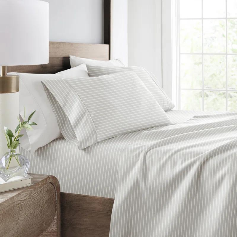 4 Piece Sheet Set Patterned Microfiber Ultra Soft Bedding