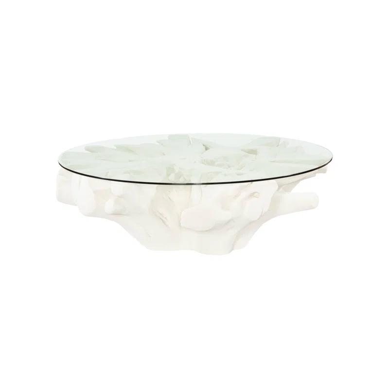 Phillips Collection White Stone Coffee Table