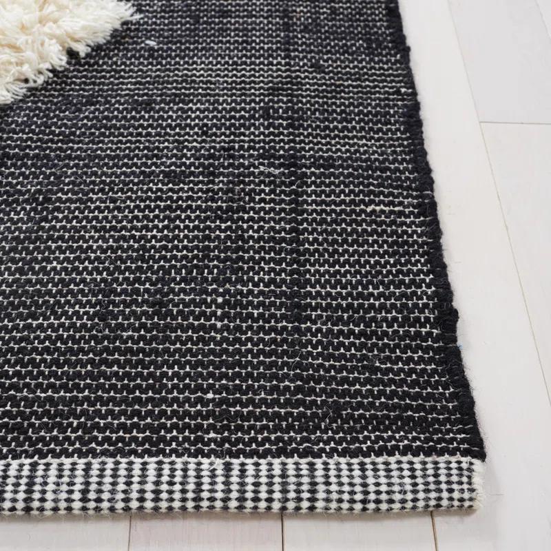 Foundry Select Adamsiii Hand Loomed Wool/Cotton Southwestern Rug in Ivory/Black