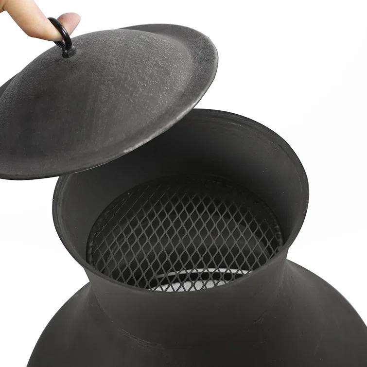 Heatmaxx Round Cast Iron Wood Burning Smokeless Chimnea