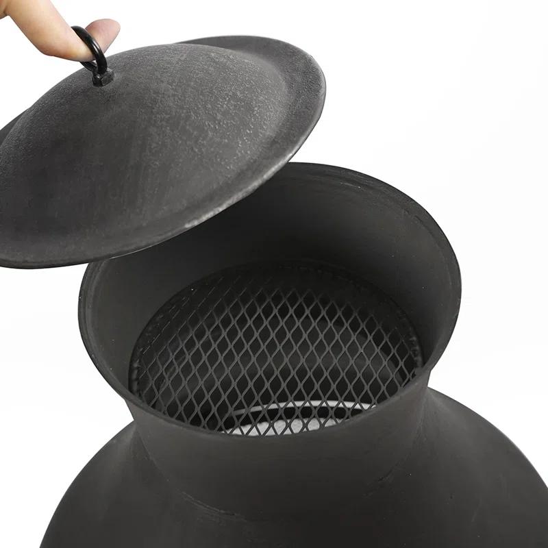 Heatmaxx Round Cast Iron Wood Burning Smokeless Chimnea