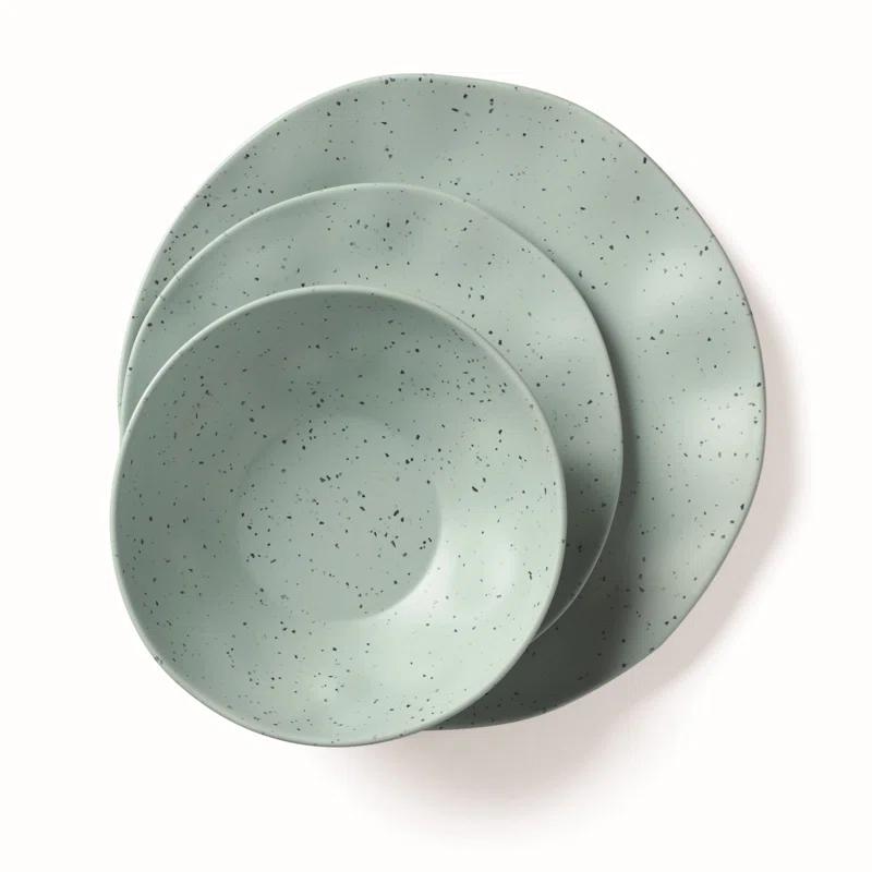 Oneida Terrazzo Melamine 12 Piece Dinnerware Set & Reviews | Birch Lane