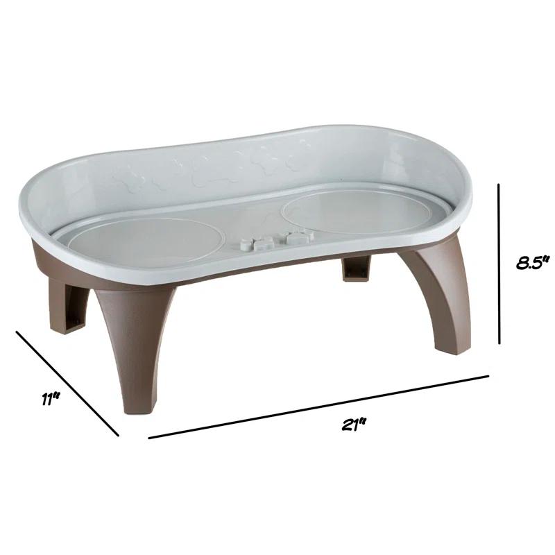 Petmaker PETMAKER 8.5-Inch-Tall Dog Bowl Stand, Brown