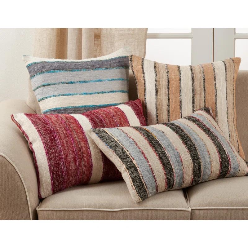 Lynn Collection Striped Cotton Throw Pillow