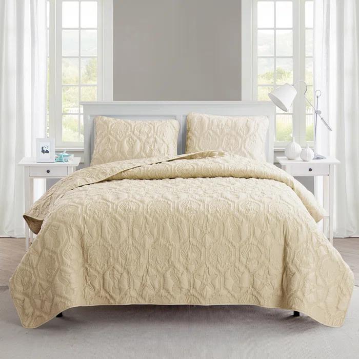 VCNY Shore 3-Piece Embossed Quilt Set