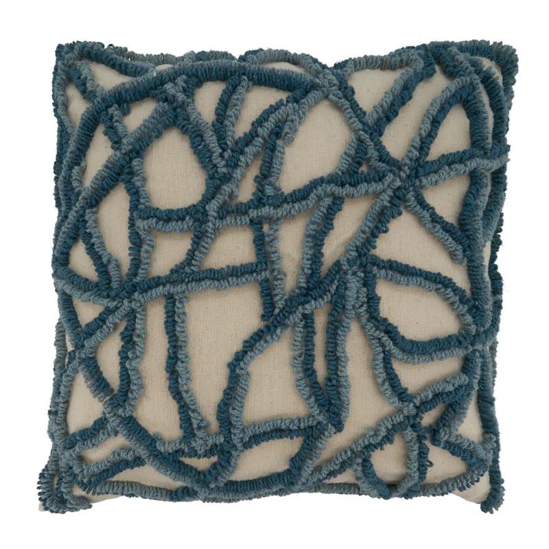 Saro Topography Collection Cotton Throw Pillow