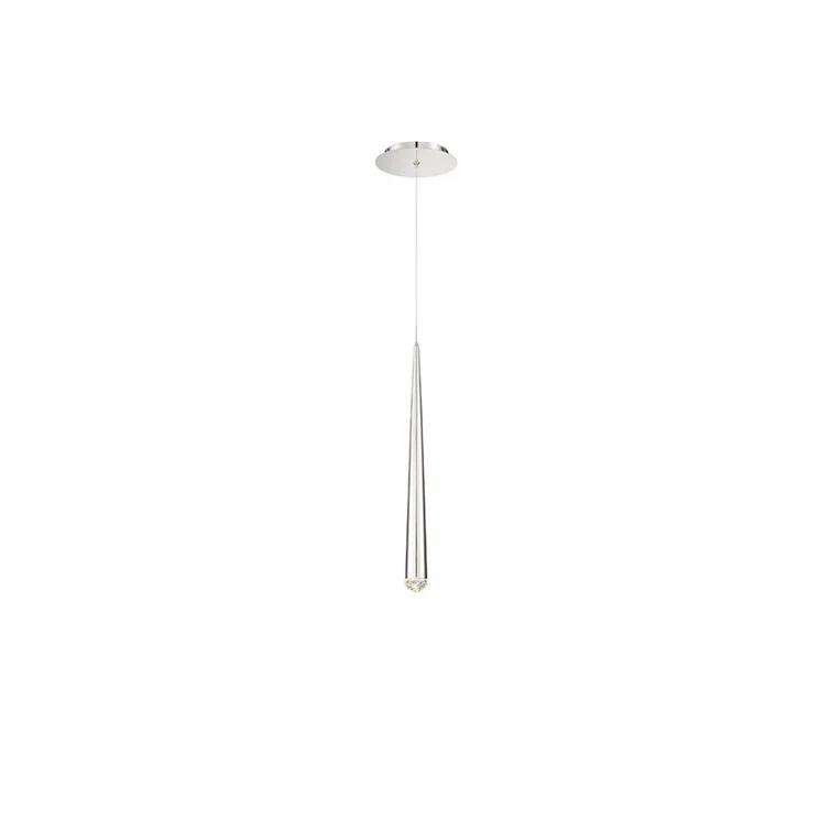 Modern Forms Cascade Dimmable LED Pendant with Clear Crystal Shade