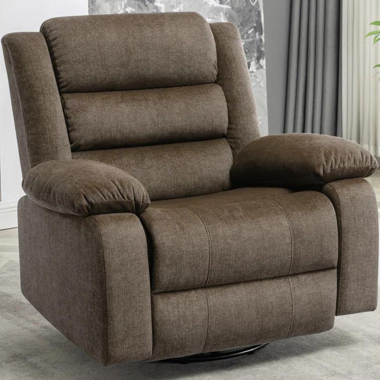 Ebern Designs Ellisse Recliner Chair, Wide Rocker Chair, Rocking Chair with Massage and Heat, 360°Swivel Rocking Chairs, Oversized Recliner for Adult