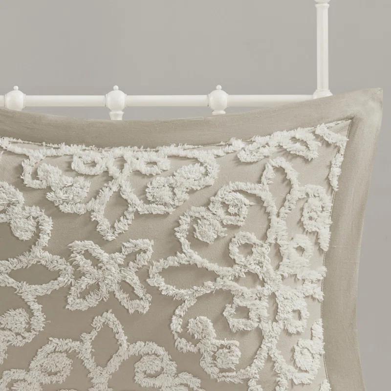 Kelly Clarkson Home Emberly Tufted 100% Cotton Sateen Coverlet Set in Farmhouse Style
