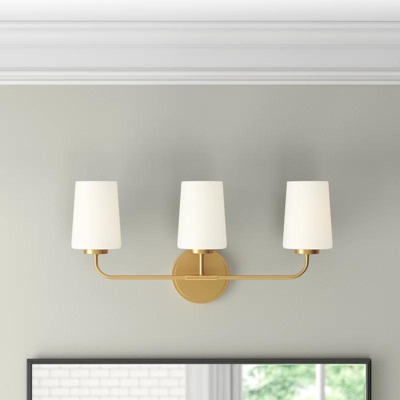 Fitz 3 Light Frosted Dimmable Vanity Light