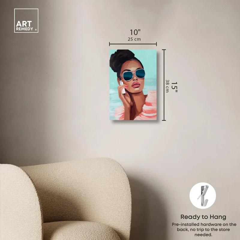 Art Remedy Pink is Her Color Canvas Retro Glam Art Prints by Art Remedy