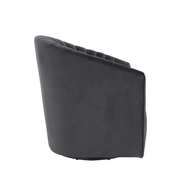 Upholstered Swivel Barrel Chair