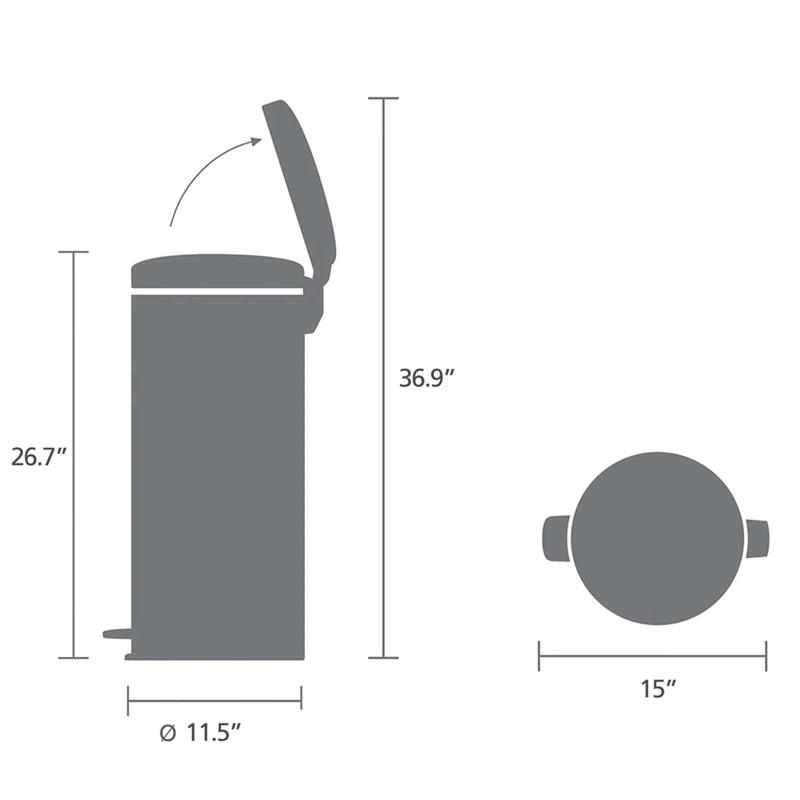 Brabantia NewIcon Step On Trash Can, 8 Gallon (30 Liter)