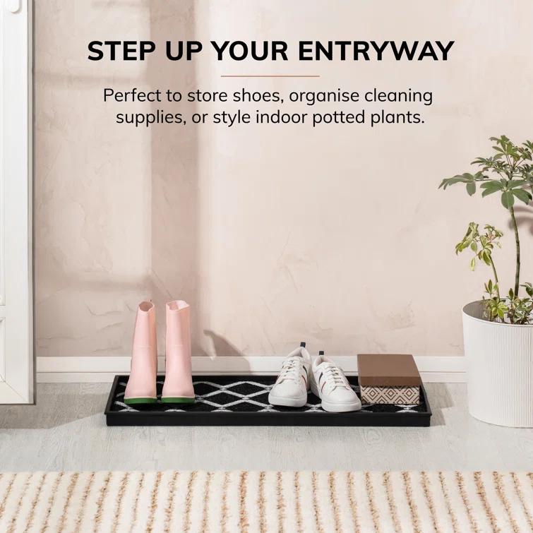 Anji Mountain Eco-Friendly Rubber Boot Tray for Muddy Shoes, Garden Tools, and Pet Supplies (Available in Multiple Sizes)