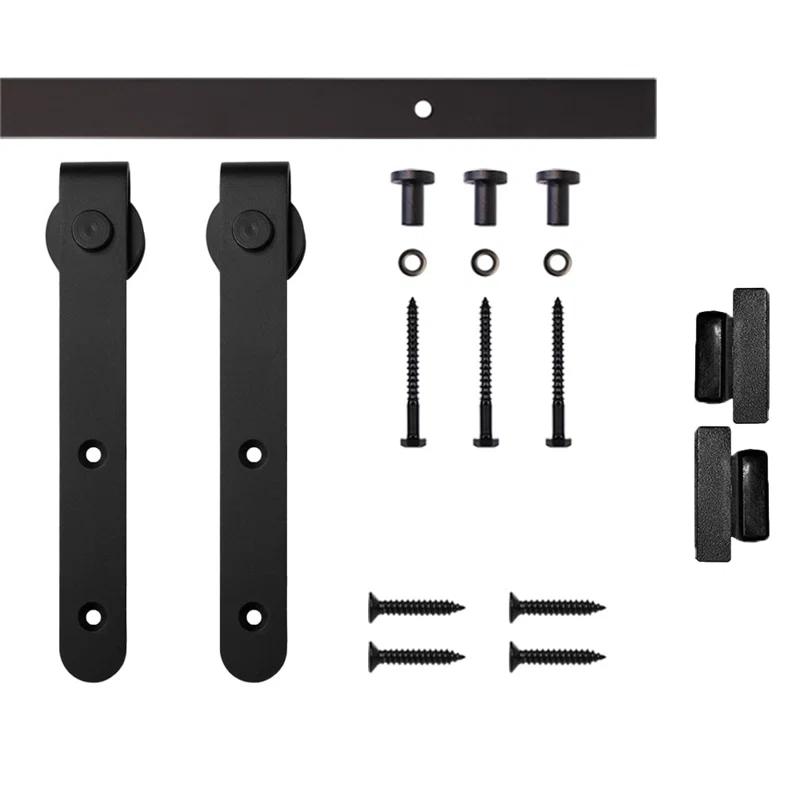 Quiet Glide Hook Mini Standard Single Track Barn Door Hardware Kit (Door Not Included)