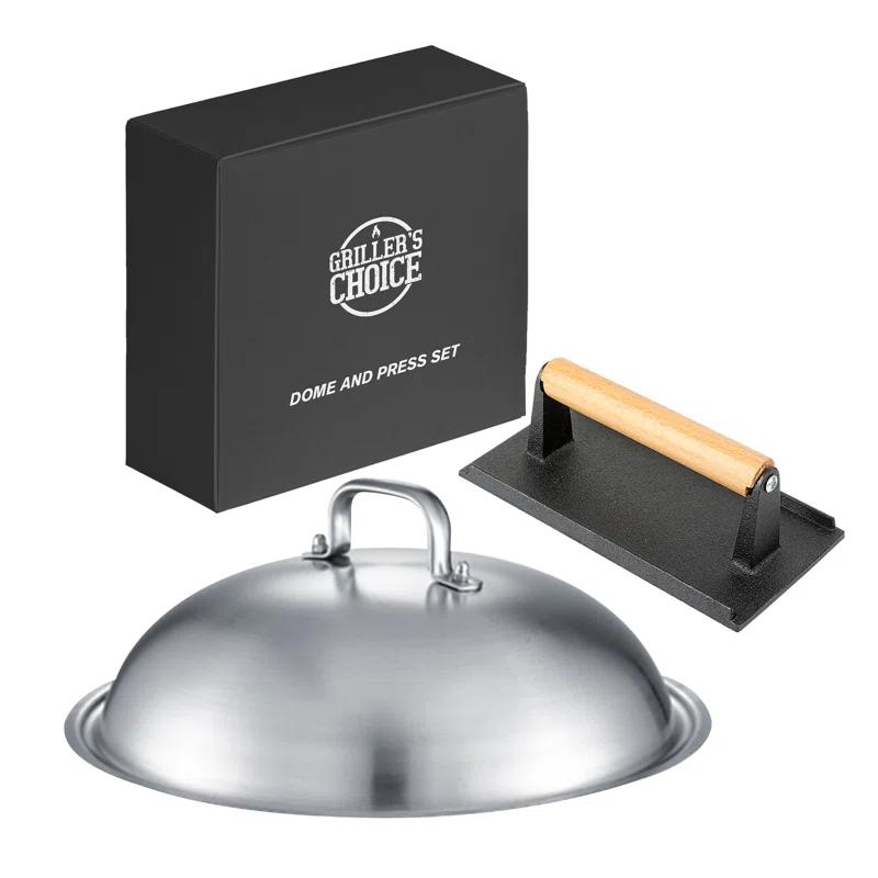 Grillers Choice Stainless Steel Non-Stick Grill Press