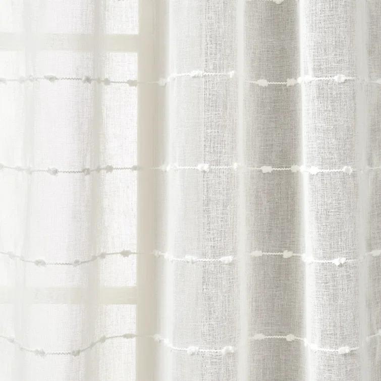 Lush Decor Solid Sheer Curtain Panels (Set of 2)