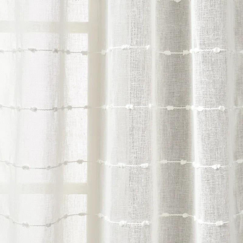 Lush Decor Solid Sheer Curtain Panels (Set of 2)
