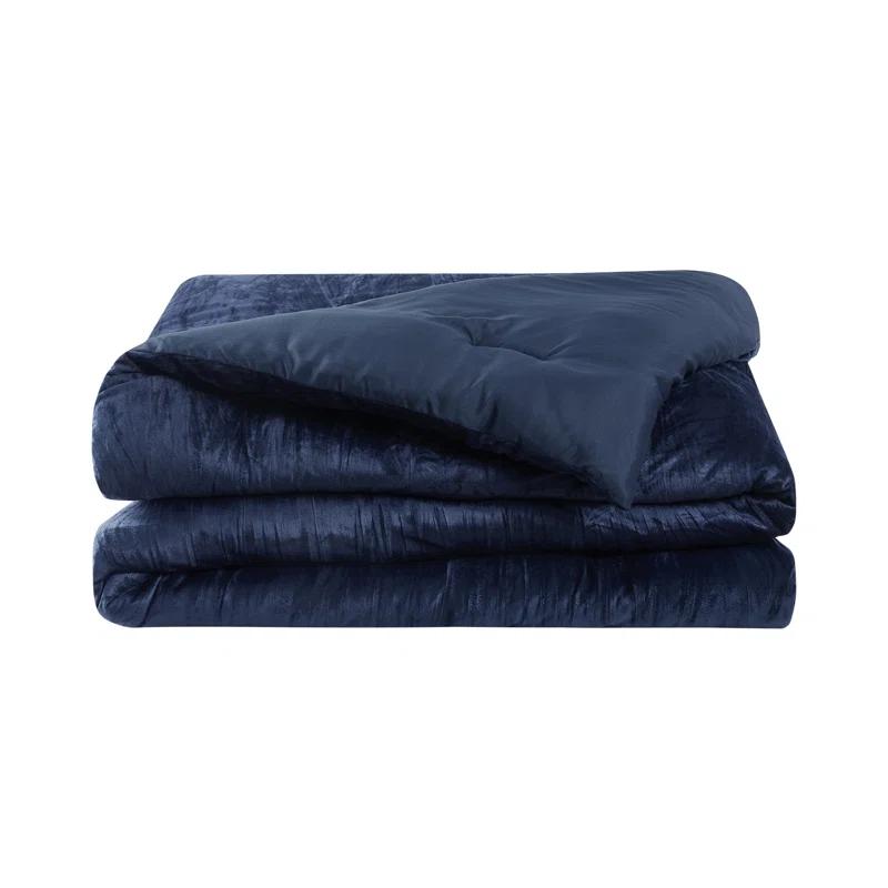 Tahari Zadie 3-Piece Soft Crinkle Velvet Comforter Set