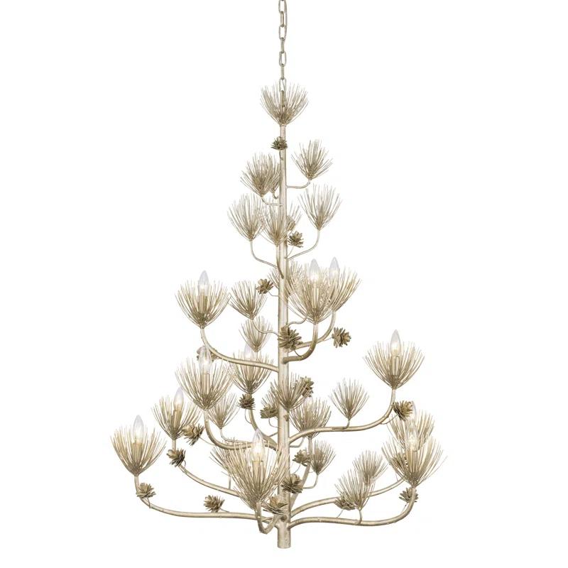 12 - Light Dimmable Tiered Chandelier
