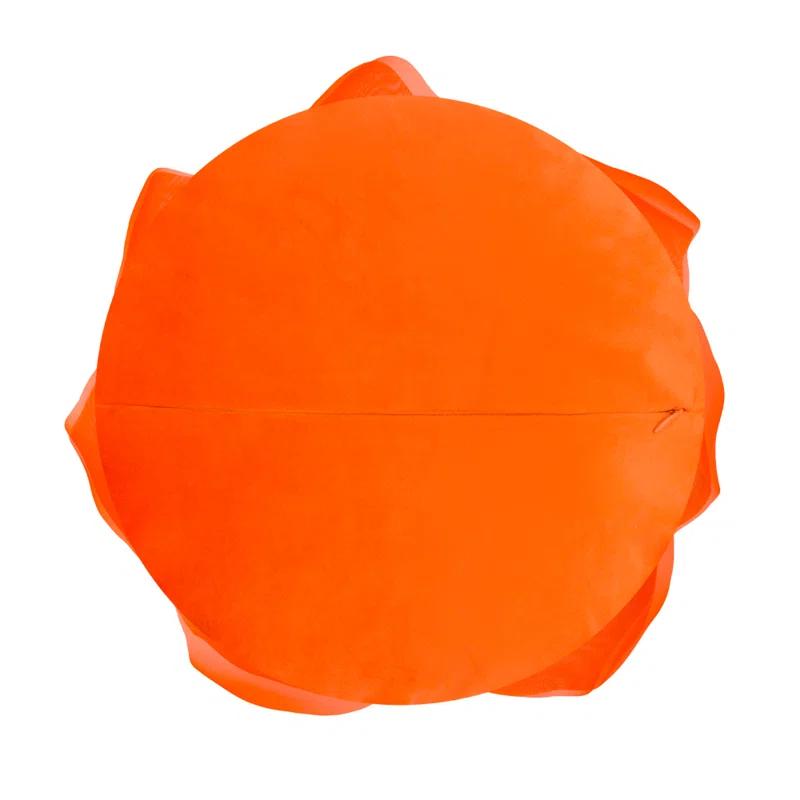 JWH Simulation Rose Flower Throw Pillow Decorative Round Floral Accent Pillow Cover & Insert