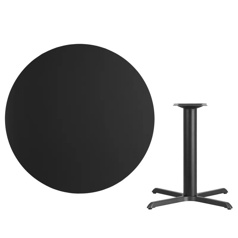 Flash Furniture Carrus Round Laminate Table Top with Height Table Base