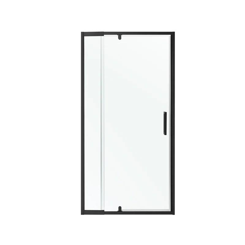 36 in.W - 72 in.H Pivot Shower Door with Clear Glass and Stainless Steel Handle