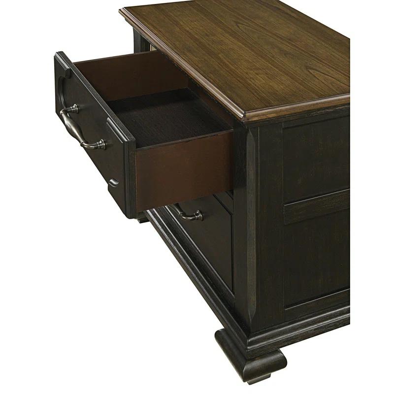 Canora Grey Traditional 2-Drawer Nightstand With Metal Knobs, Modern Night Stand