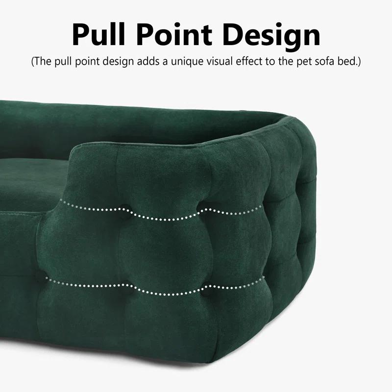 Tucker Murphy Pet™ Tucker Murphy Pet™ Dog Sofa Bed, 33 Inches Length Foam Dog Bed With Washable Cushion Cover, Modern Pet Couch For Small Medium Dogs